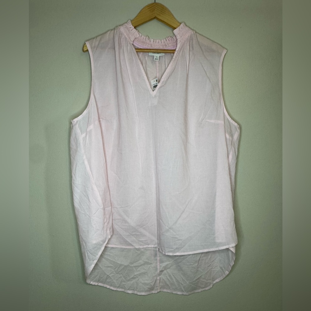 NWT ON 34th Pink Dogwood‎ Sleeveless Blouse Size 3X